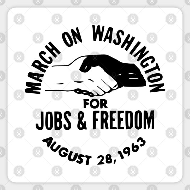 March on Washington for Jobs and Freedom August 28 1963 US History Sticker by Yesteeyear